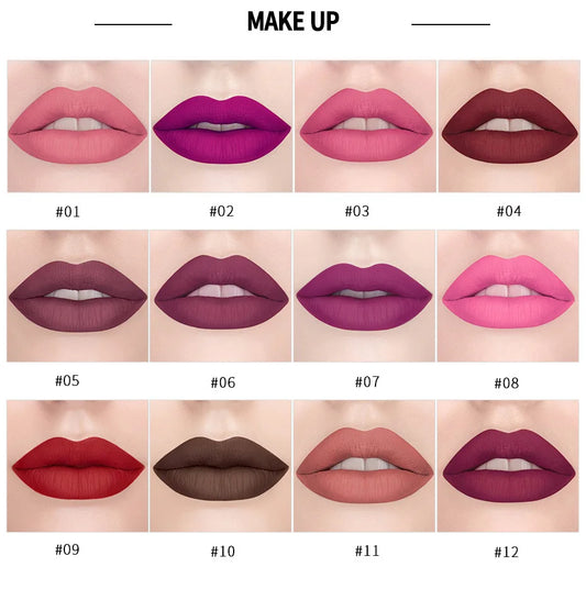 HANDAIYAN 12-Color Matte Velvet Lipstick