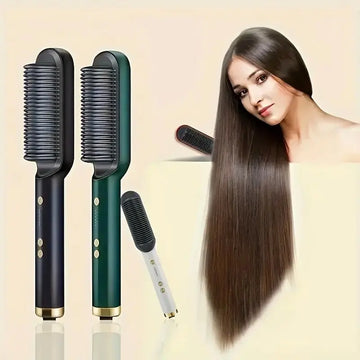 2-in-1 Electric Hair Straightening & Curling Comb