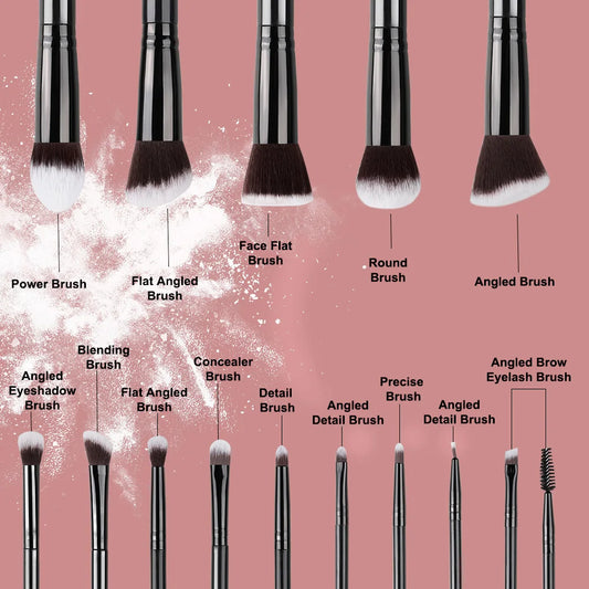 ProGlam™ 14-Piece Makeup Brush Set