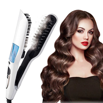 Professional Titanium Steam Hair Straightening Brush