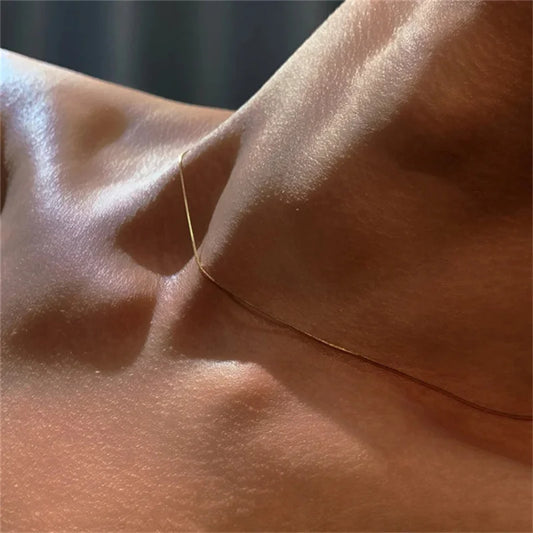 Vintage Gold Snake Chain Necklace