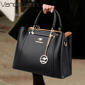 Luxury 3-Layer Leather Tote Bag