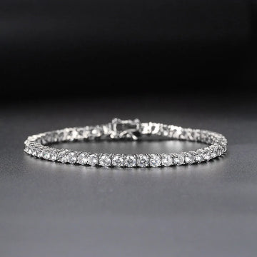 VVS1 Moissanite Tennis Bracelet – 925 Sterling Silver