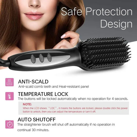 Ceramic Electric Hair Straightening Brush